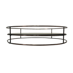 Bandeja Metal Com Espelho Redonda Rose 35x35x8cm Adely Decor (4729) - comprar online