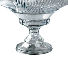 Centro De Mesa Com Pé Linum 35,2 x 22,7cm Studio Crystal (3177) - loja online