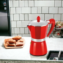 Cafeteira Italiana Vermelha 6 Xícaras 300ml Hauskraft (6235) - comprar online