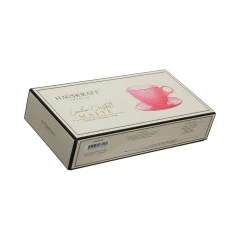 4 Xícaras Chá Pires Vidro Matte Rosa Borda Dourada 170ml (6279) na internet