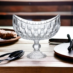 Centro de Mesa Brusque Elegante 25x15,5cm Vidro Hauskraft (6343) - Donamora