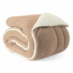 Coberdrom Cobertor Queen 1 Peça Maya Manta Soft e Sherpa de Carneiro 100% Poliéster (105)
