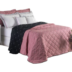 Kit Cobre Leito Dupla Face Casal Padrão Bordado Renove Hipercal 400 Fios Cor:ro