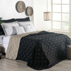 Imagem do Kit Cobre Leito Dupla Face Casal Queen Bordado Renove Hipercal 400 Fios Cor:cáq