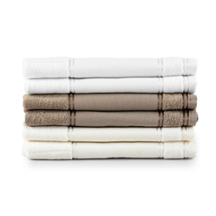 Imagem do Kit 06 toalhas Bellarte Social Para Lavabo Mista Avela, Nude e Branco (CCABELLAR