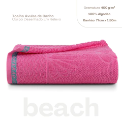 Toalhas de Banho Avulsa Beach Rosa (CCABEACH003) - comprar online