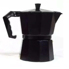 CAFETEIRA ITALIANA PRETA GRANDE 12 XICARAS PREMIUM ITALIA CAFE EXPRESSO MANUAL M
