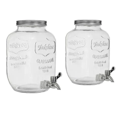 SUQUEIRA DUPLA VIDRO 10 LITROS COM SUPORTE KIT CONJUNTO DISPENSER REFRESQUEIRA A