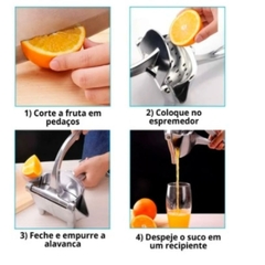 Espremedor de Suco Manual Inox Reforçado com Bico Premium (4089) - Donamora