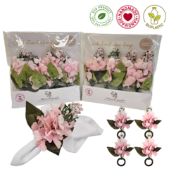 Kit 4 Porta Guardanapo Flor Boca de Leão Cor:Rosa (MCPOR0305)