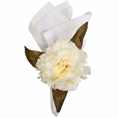 Kit 4 Porta Guardanapo Flor Cravo Delicado Cor:Branco (MCPOR0257)