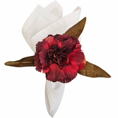Kit 4 Porta Guardanapo Flor Cravo Delicado Cor:Vermelho (MCPOR0256)