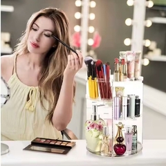 ORGANIZADOR DE COSMETICOS GIRATORIO SUPORTE PERFUMES MAQUIAGEM REDONDO AJUSTAVEL - comprar online