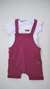 Conjunto jardinero fuccia y remera