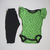 Conjunto body verde y pantalón azul oscuro