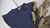 Remera azul con moño flame - comprar online
