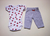 Conjunto body frutillas y pantalón gris