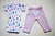 Conjunto body blanco heladitos y pantalón rosa