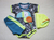 Conjunto body, short y gorrito Loro verde