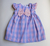 Vestido a cuadritos celeste y rosa con moño