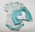 Conjunto body y pantalón sirena verde agua