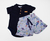 Conjunto Body azul y Short estampado