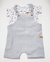 Conjunto Jardinero gris y remera