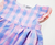 Vestido a cuadritos celeste y rosa - comprar online