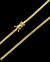 Corrente Grumet Flat 3mm 13g - Fecho Duplo - Banhada a Ouro 18k