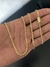 Conjunto Grumet 3mm - Fecho Duplo - Banhada a Ouro 18k - Marq18k