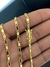 Corrente Piastrini 4mm 10g - Fecho Duplo - Banhada a Ouro 18k - Marq18k