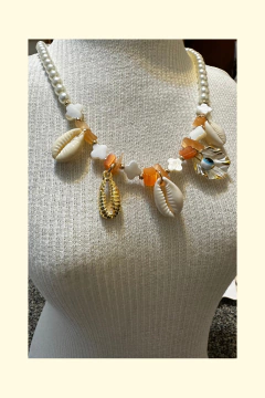 Colar Olho Grego - Coral - comprar online
