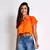 Blusa Feminina Cropped Camisa Social Botões Em Viscolinho Verão 2024 - loja online