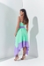 vestido midi bicolor menta e lavanda tati - carol dias - comprar online