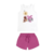 Conjunto infantil Menina Regata Branca e shorts Rosa Marca Alenice - comprar online