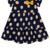 Vestido infantil de verão para menina da Kyly na cor Azul com estampa de laços amarelo - comprar online