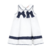 Vestido Infantil Menina Milon Elegante Na cor Branco e detalhe em Azul Marinho - comprar online