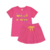 Conjunto infantil menina Marca Cativa Com Camiseta e shorts saia na cor Pink - comprar online