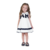 Vestido Infantil Menina Milon Elegante Na cor Branco e detalhe em Azul Marinho