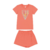 Conjunto infantil menina da Cativa na cor laranja Blusa com detalhes em paetê e Shorts saia - comprar online