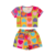 Conjunto Infantil Verão Menina Magenta Corações