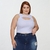 Cropped Regata Decote Busto Canelado Branco - comprar online