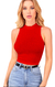 Cropped Regata Gola Alta Canelado - comprar online