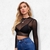 Cropped de Tule Manga Longa - Adamas Moda Feminina