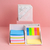 CUBO FW DE STICKY NOTES Y LAPICERO MARMOL