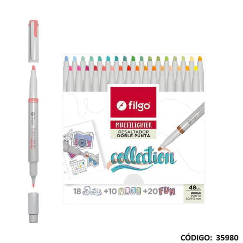 RESALTADOR FILGO 2 PUNTAS MULTILIGHTER X48U SURTIDOS - comprar online