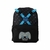 MOCHILA SKORA 18` ESPALDA LETS PLAY GAMER NEGRA Y AZUL