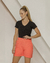 Blusa canelada decote V. - comprar online
