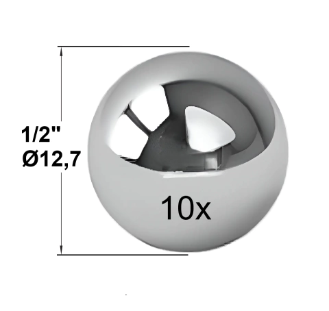 10 x Esferas 1/2" (Ø 12,7) - SAE 52100 -Aço Rolamento - comprar online