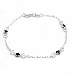 Pulsera Cristal Negro 19Cm ( P11034)